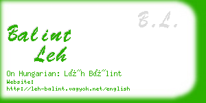 balint leh business card